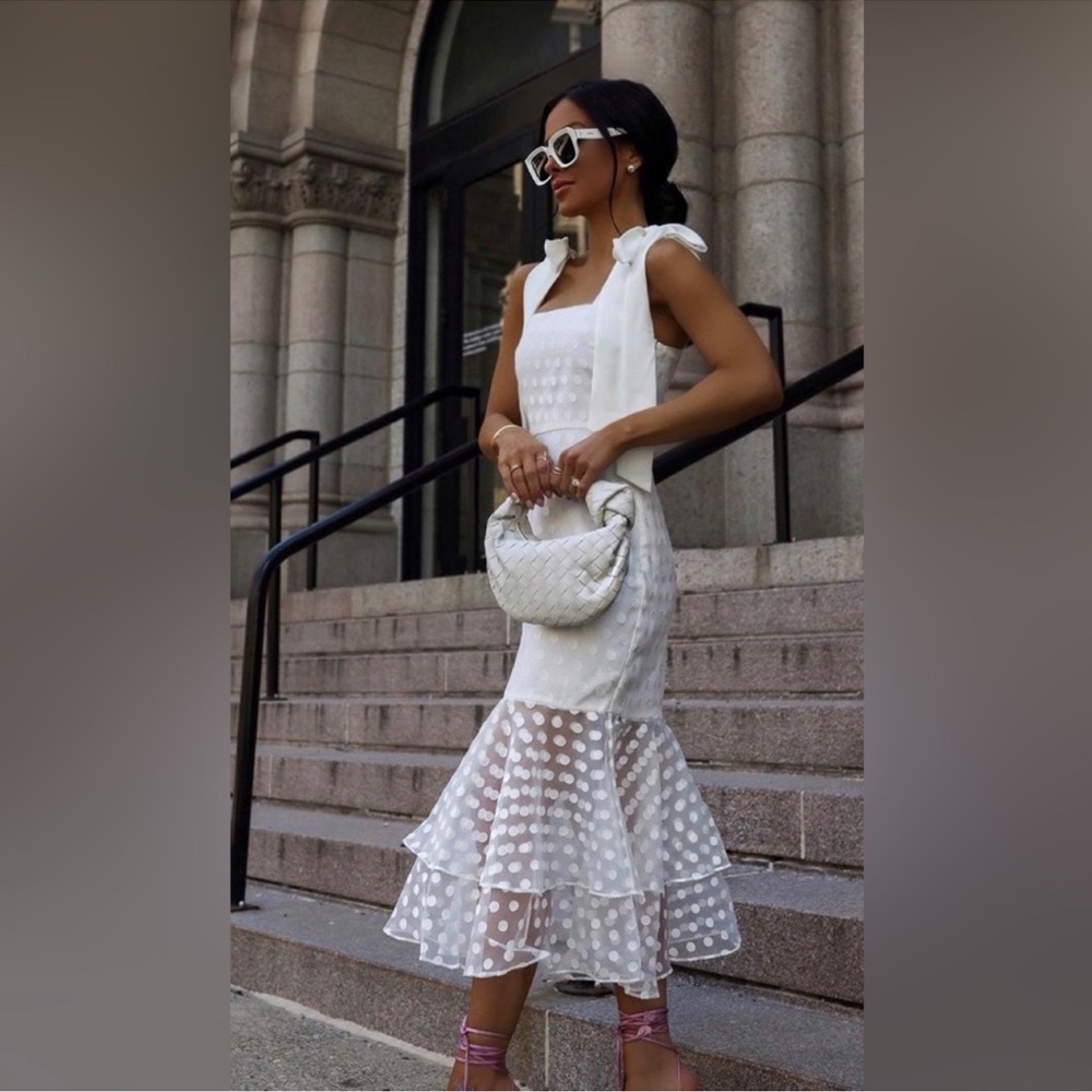 Lovers and Friends Day Keeper Midi Dress in White